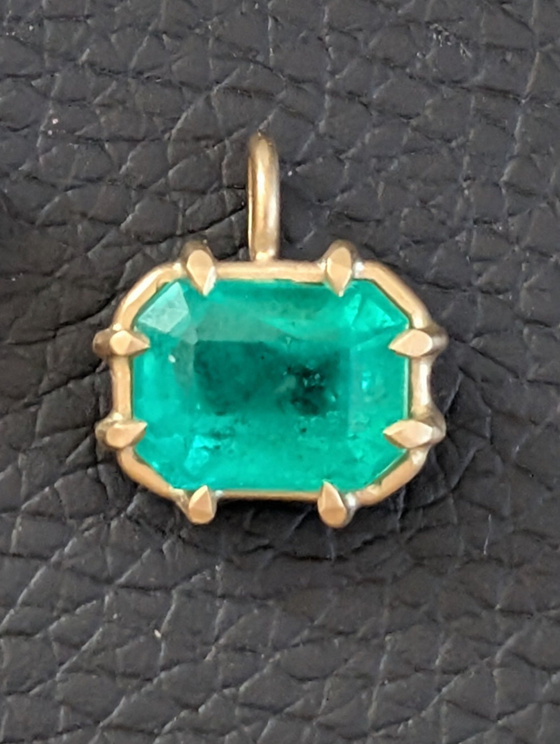 Prong Emerald Basket Pendant - 3.13ct - One Of A Kind