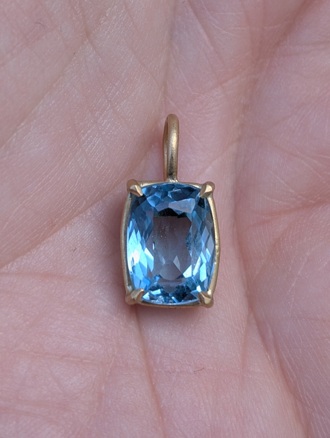 Aquamarine Basket Pendant - 3.28ct - One Of A Kind