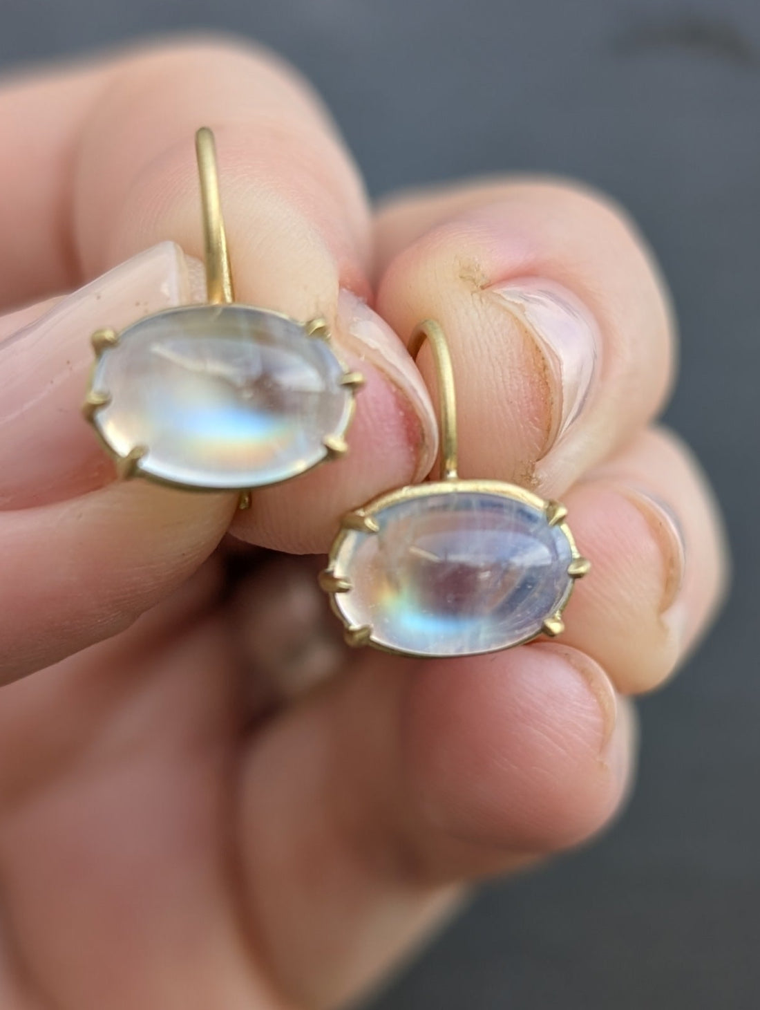 Moonstone Basket Drops - 5.7 cttw