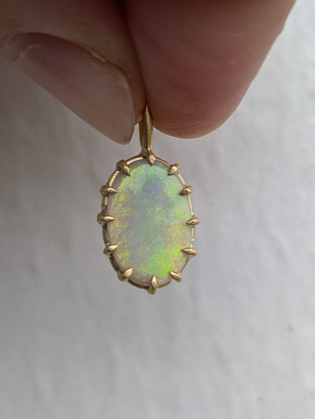 Oval Pastel Australian Opal Pendant