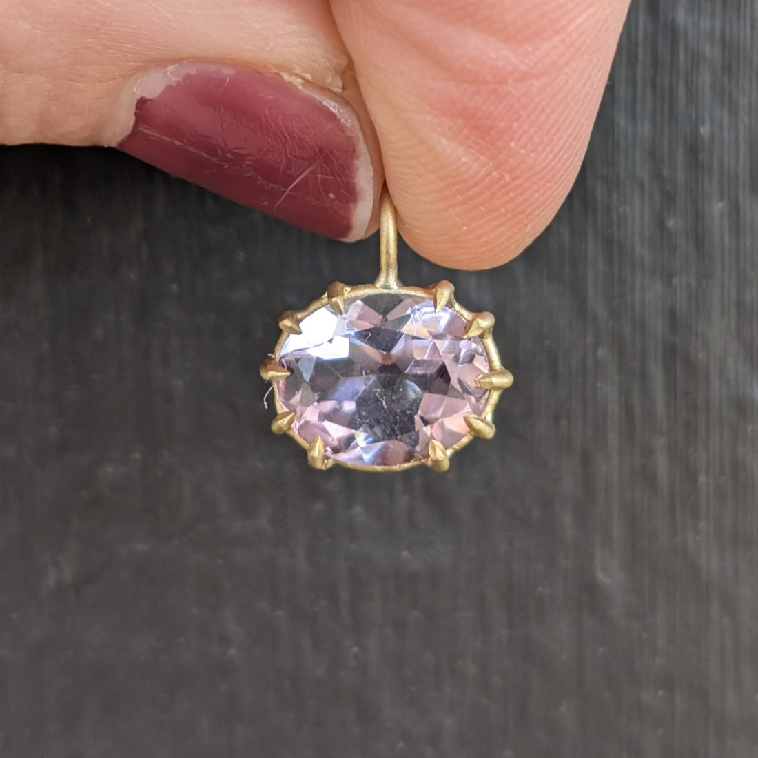 Amethyst Basket Pendant - One of a Kind