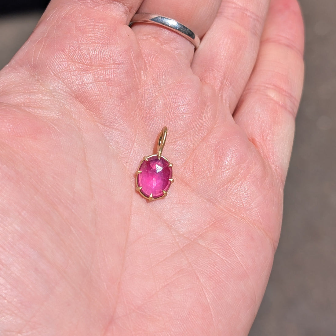 Rosecut Ruby Basket Pendant 2.08CT - One of a Kind
