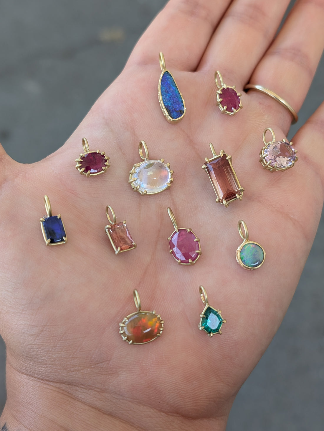 Geometric Emerald Basket Pendant - 0.645CT