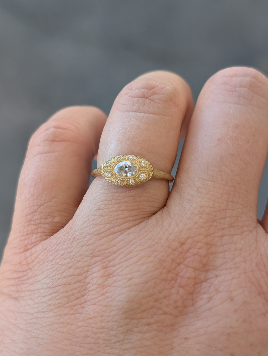 Petite Oval Relic Ring - 0.41ct - One of a Kind