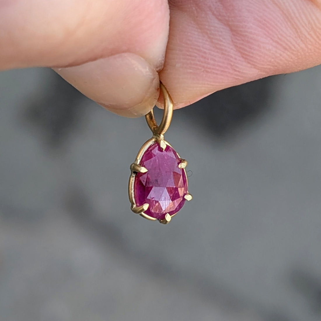 Ruby Cabochon Pendant 1.25CT - One of a Kind