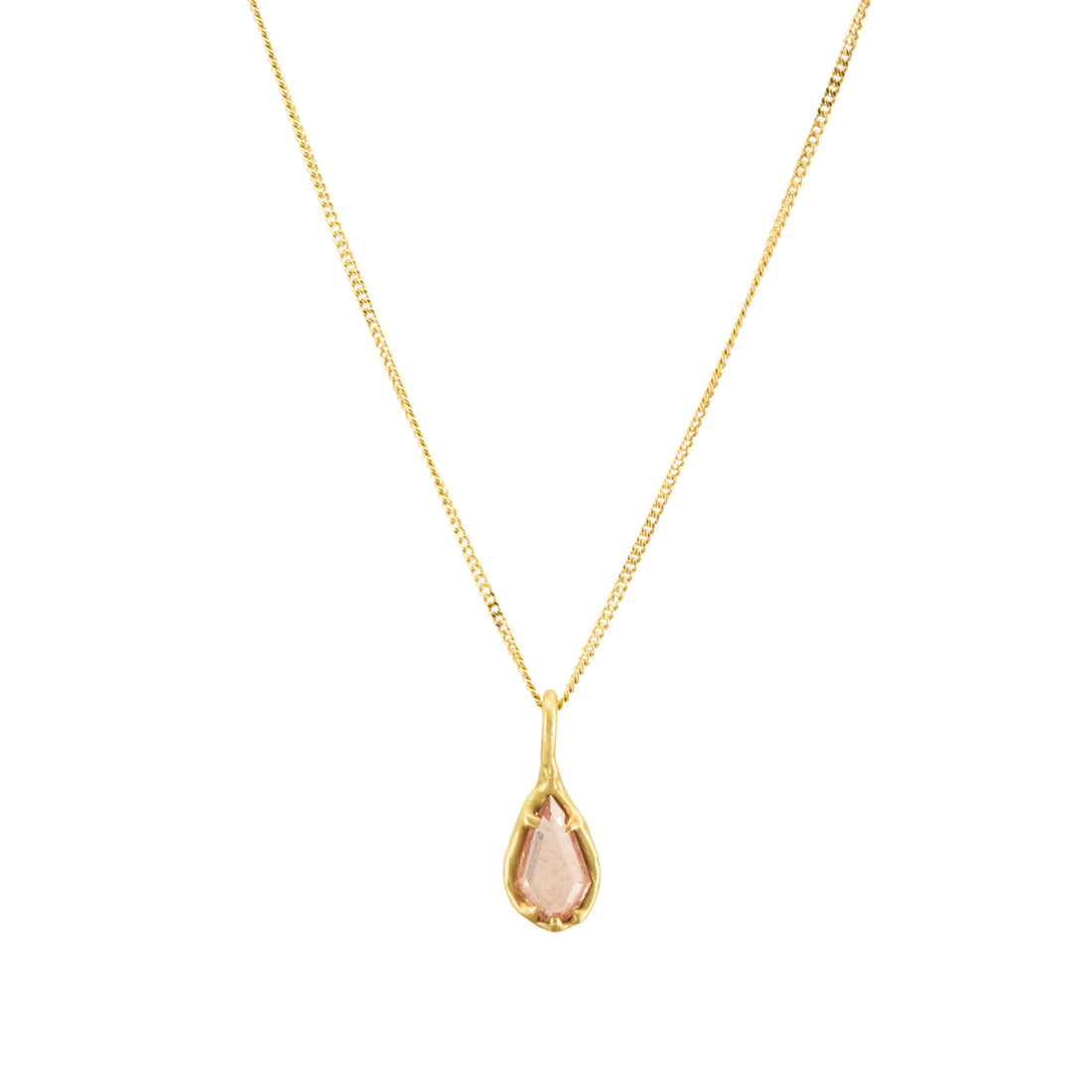 Pink Single Sapphire Necklace- One of a Kind