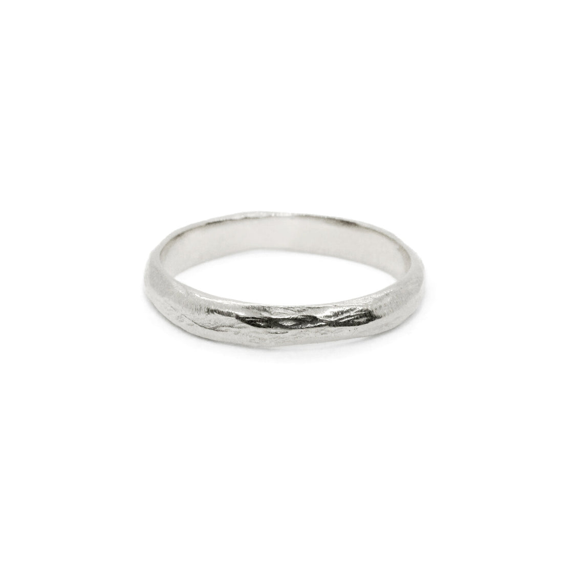Silver Noemi Textured Stacking Ring