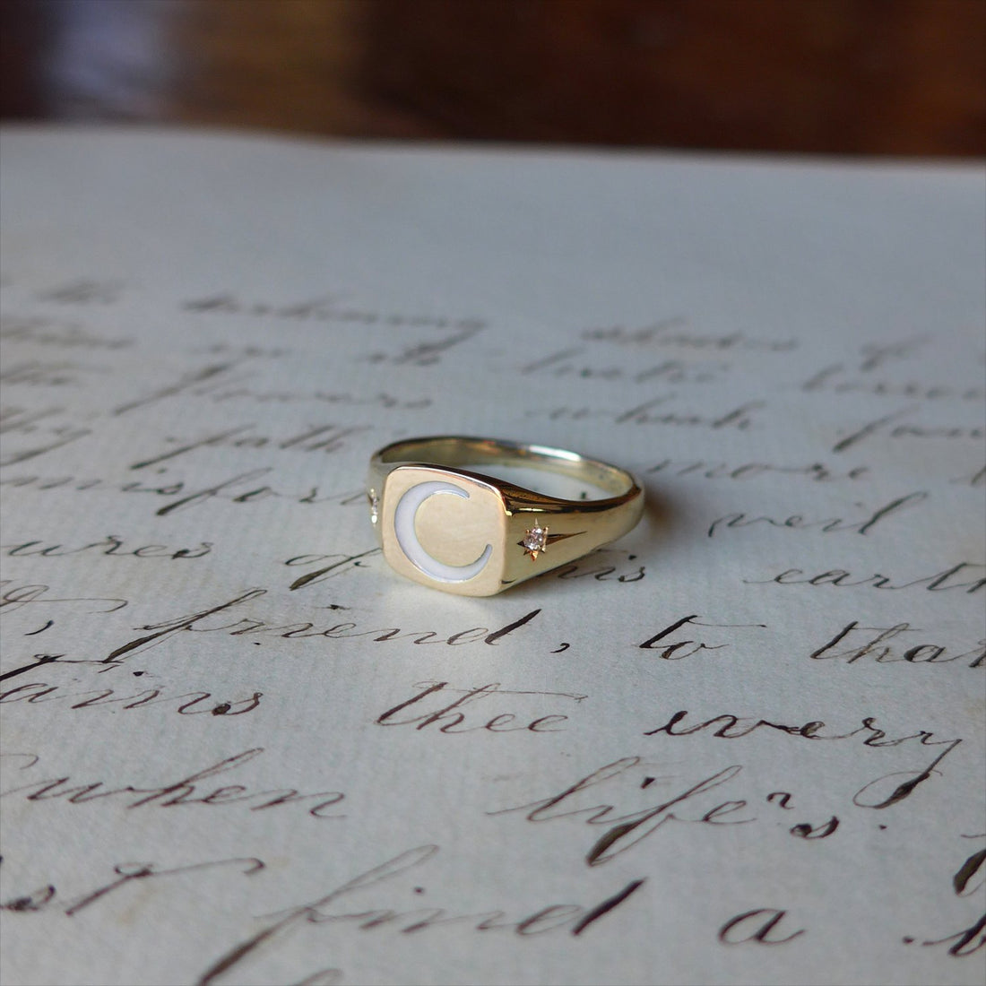 14k Paulo Luna Enameled Ring