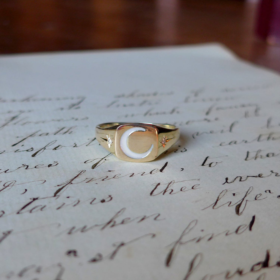 14k Paulo Luna Enameled Ring