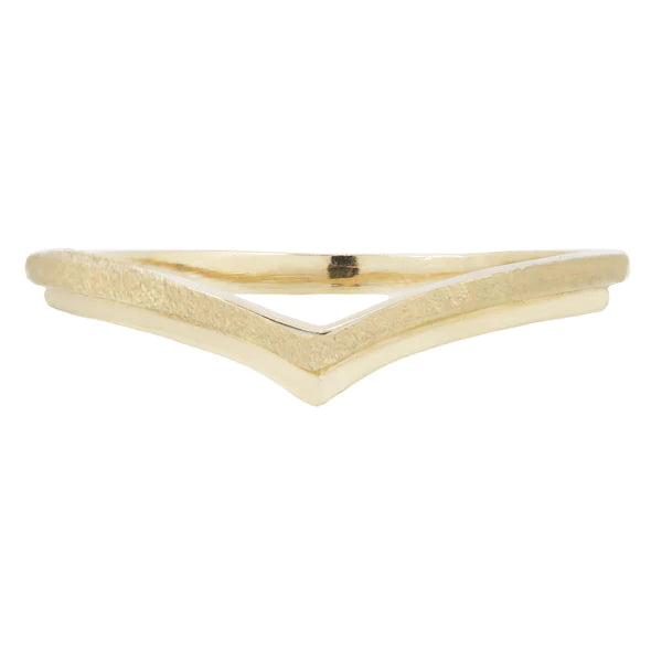 14k Textured Step Nesting Band
