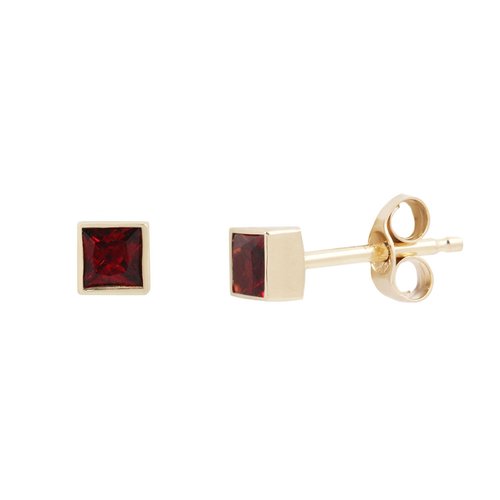 14k Red Portal Studs