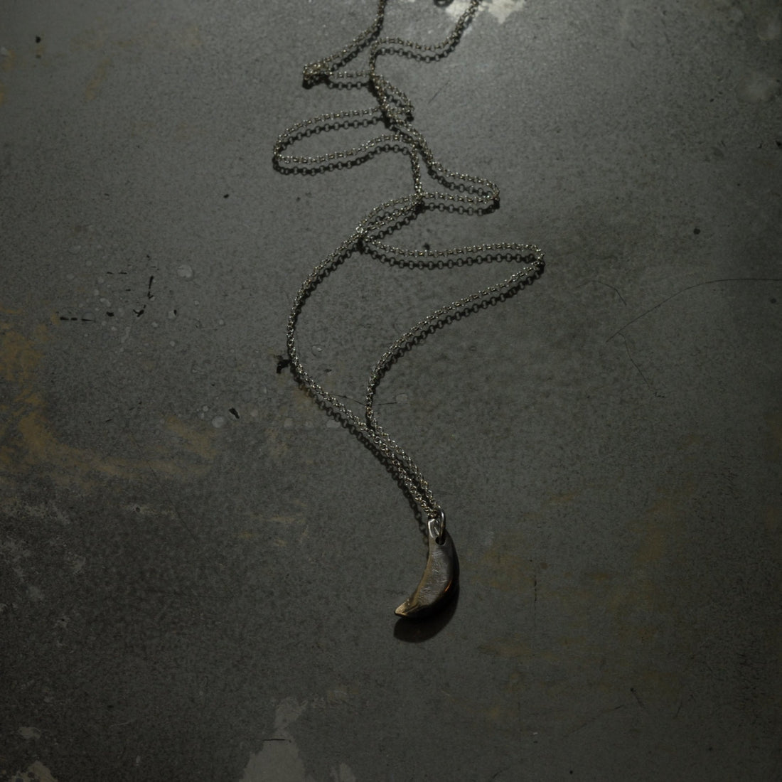 Silver Tiny Moon Necklace
