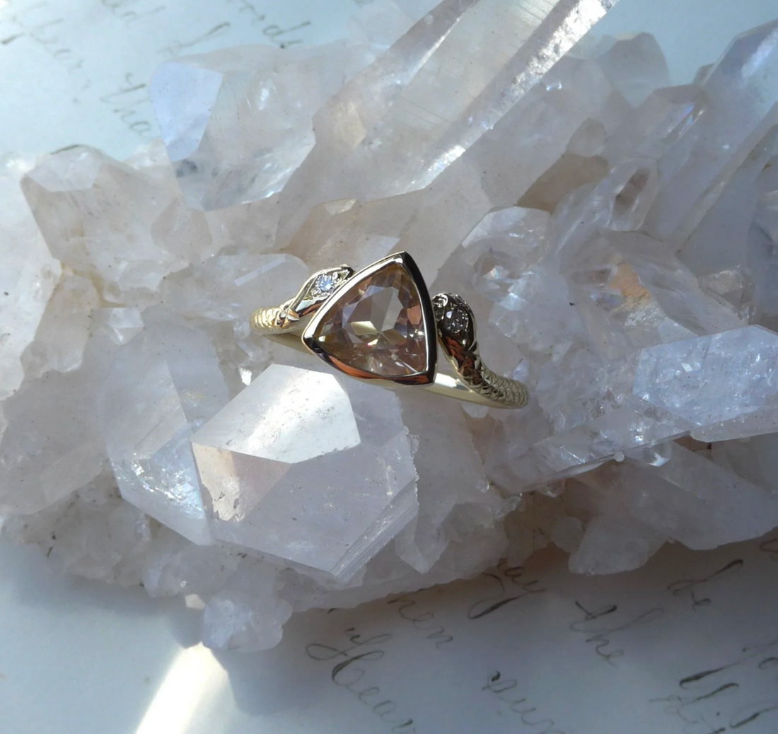 14k Stoned Ophidian Ring- Sunstone