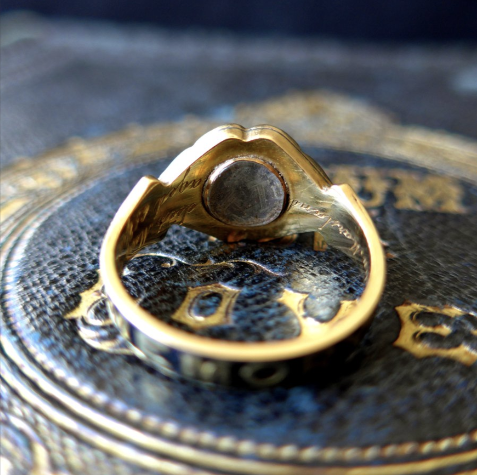 Forget Me Not Mourning Ring