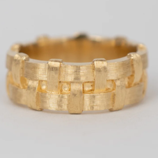 14k Two Strand Selvage Band