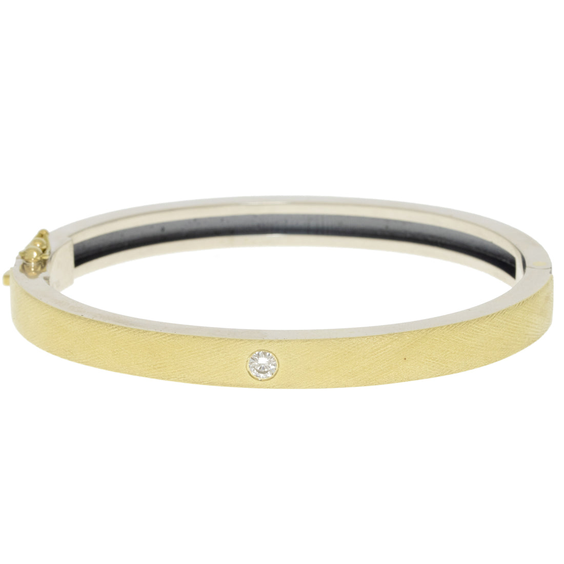 Mixed Metal Valery Diamond Bangle