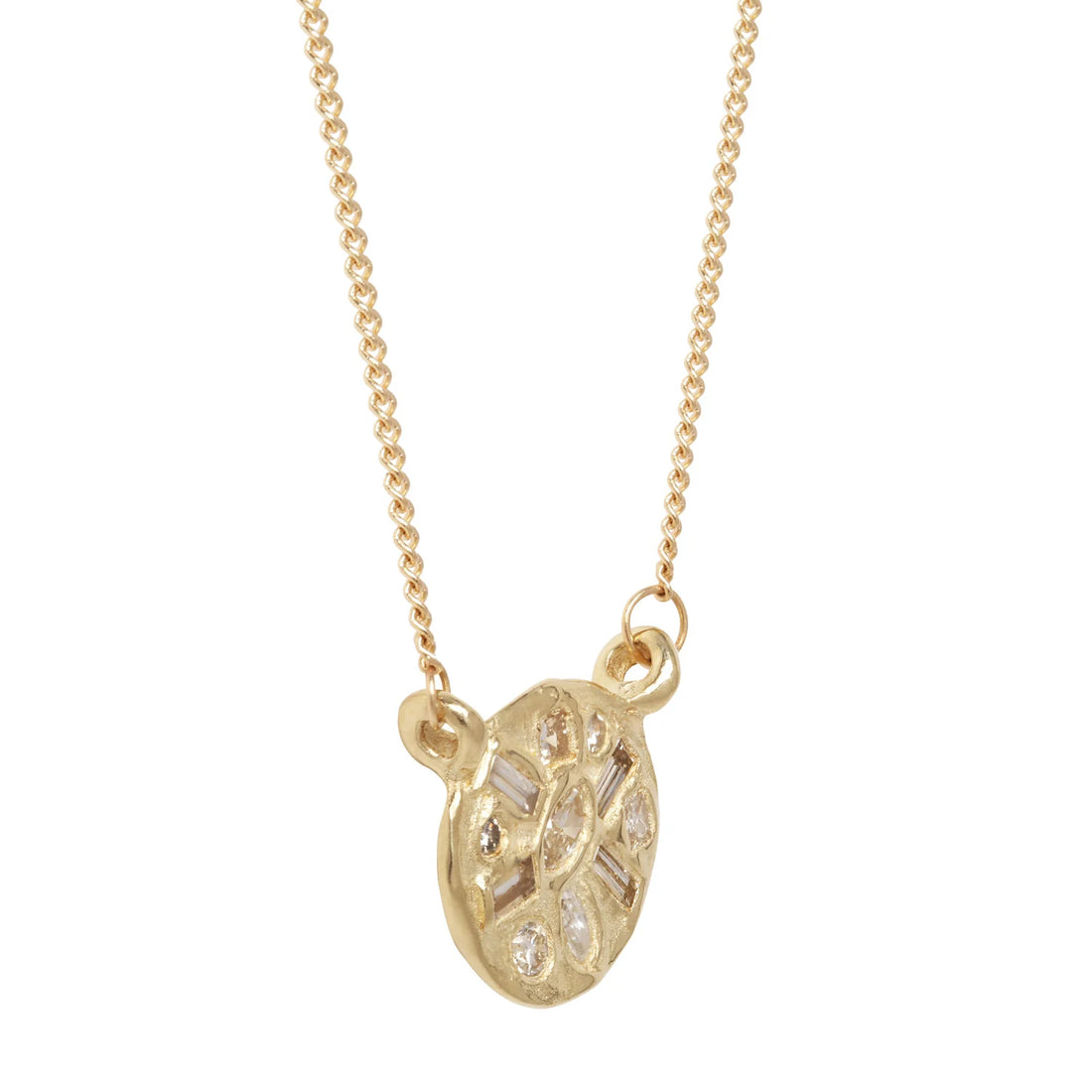 18k Symplegama Diamond Pendant