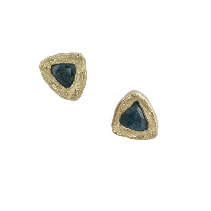 14k Montana Sapphire Stud Earrings