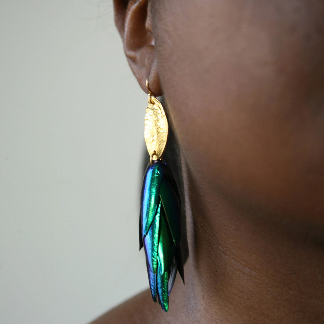 The Body That Remains- Beetle Wing Earrings