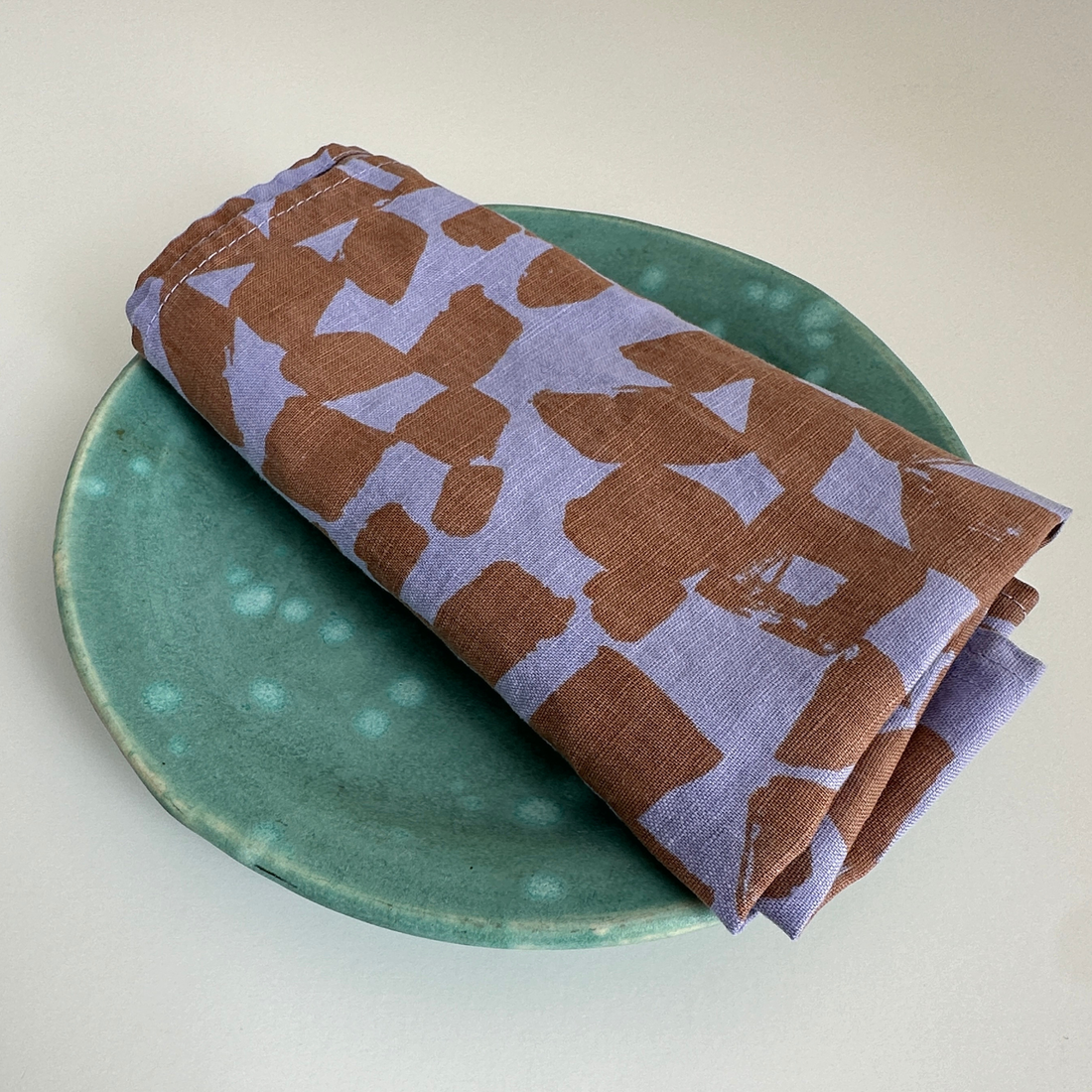 Napkins - Set of 2 - Checks - Amber - Lilac Pop