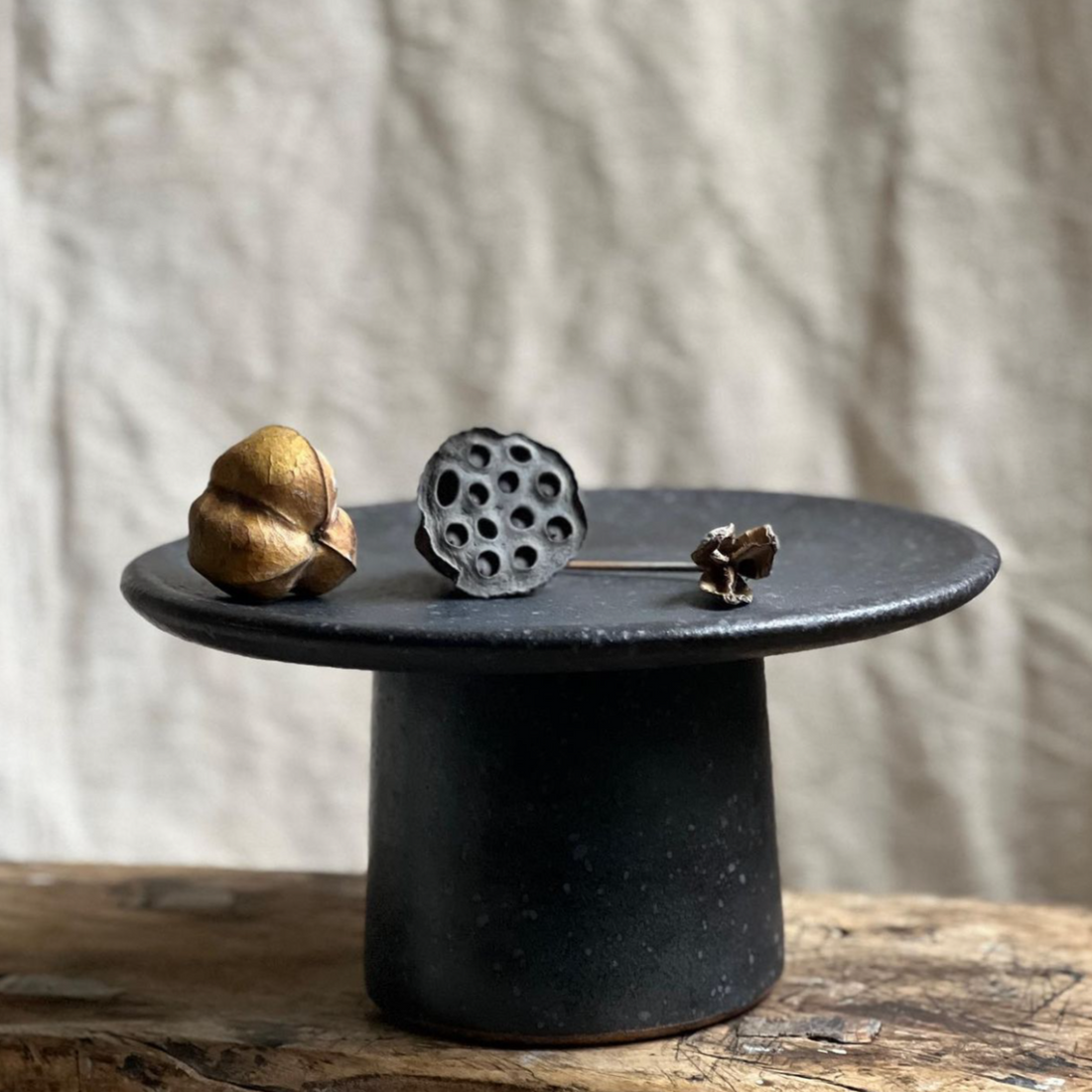 Small Pedestal- Coal