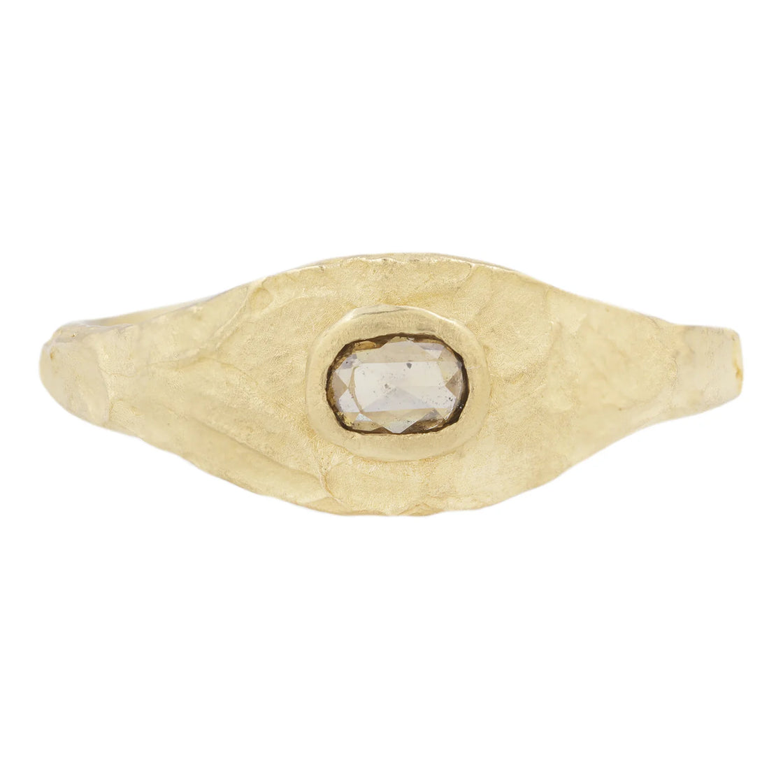 14k Wet Clay Shield Ring
