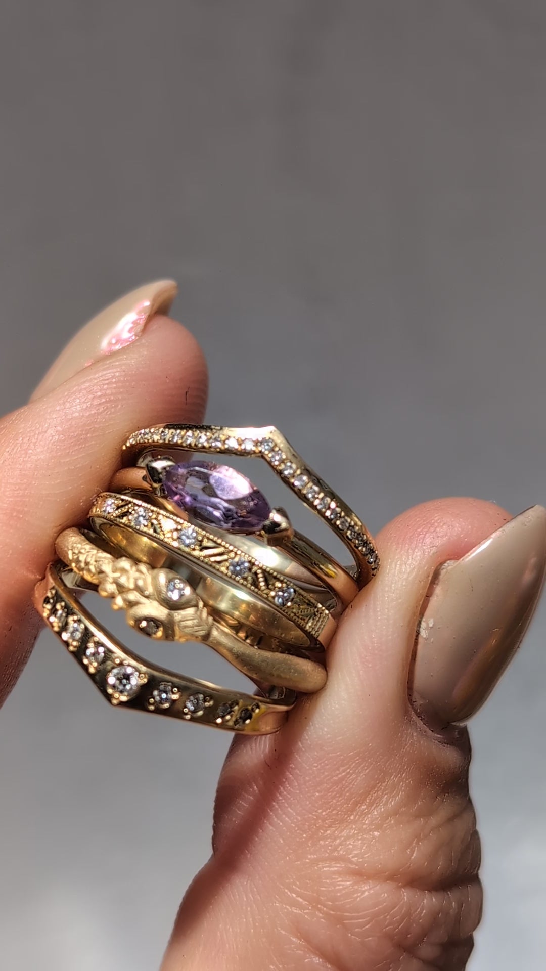 14k Nina Amethyst Marquise Ring