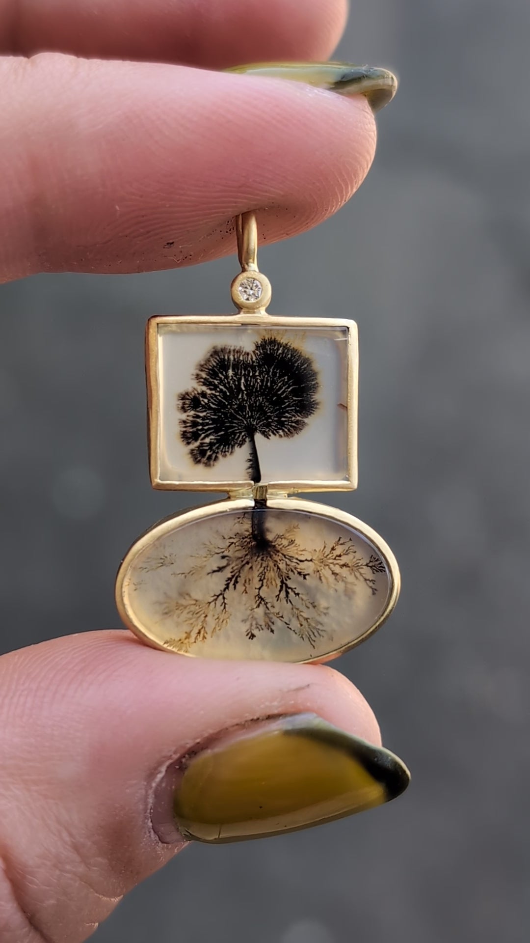 Dendritic Agate Giving Tree Pendant - One of A Kind