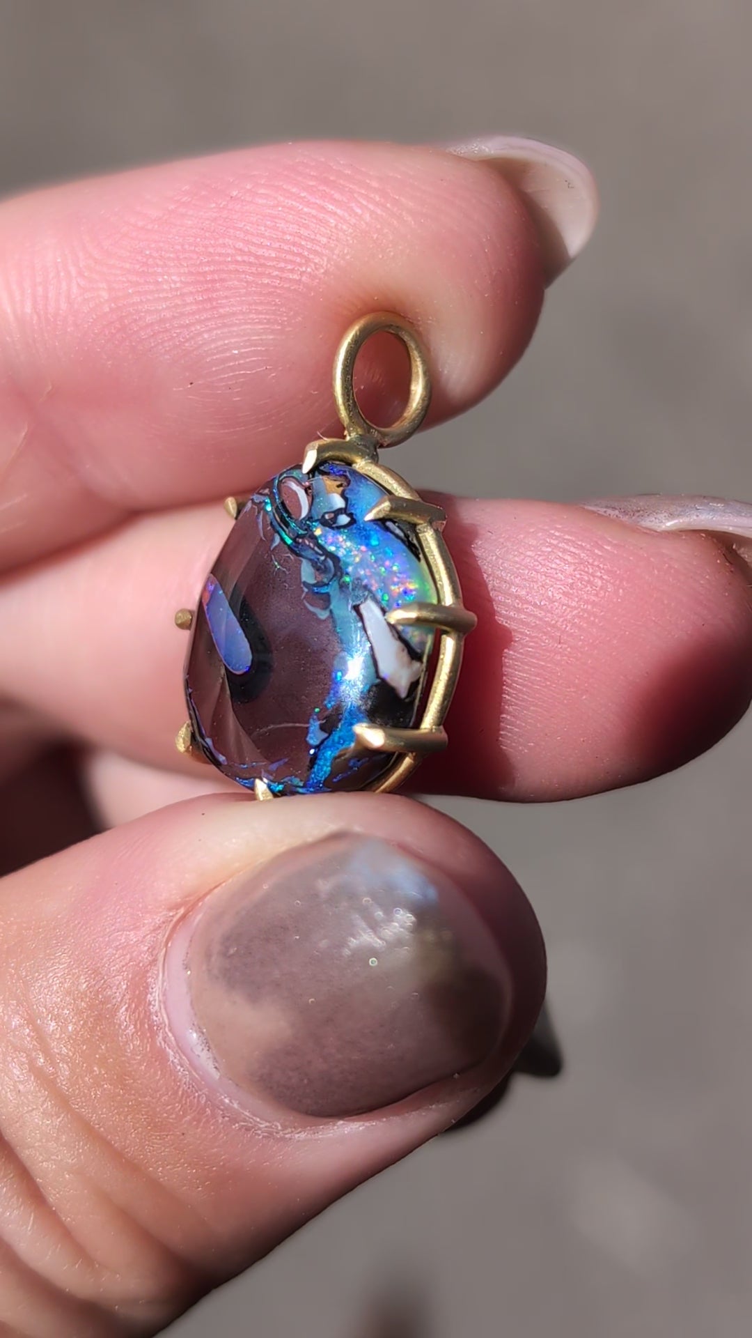 Matrix Opal Basket Pendant