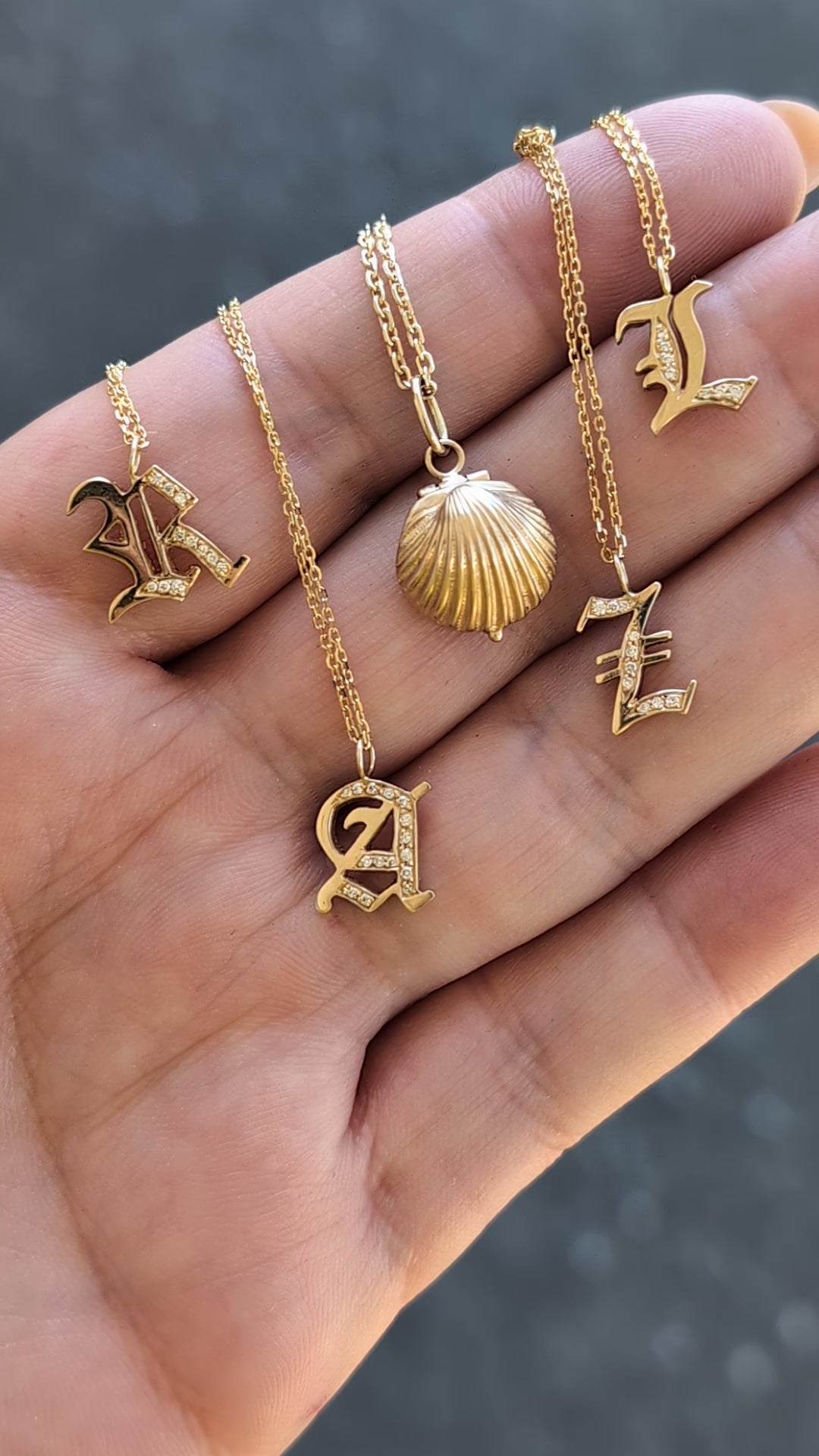 14k Diamond Ideogram Necklace