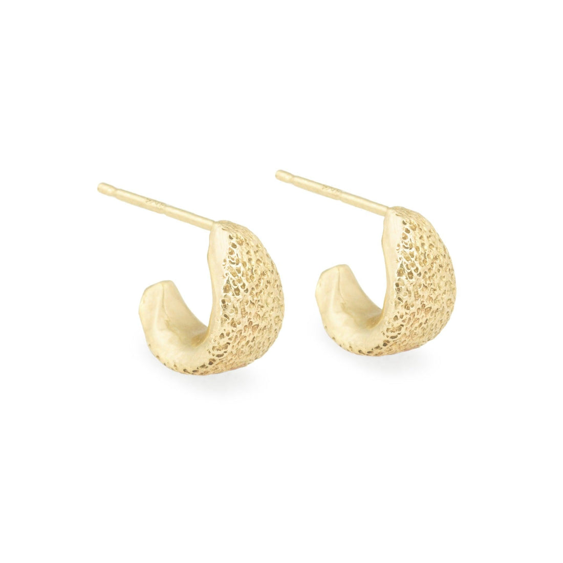 Dune Hoops - Textured 18k