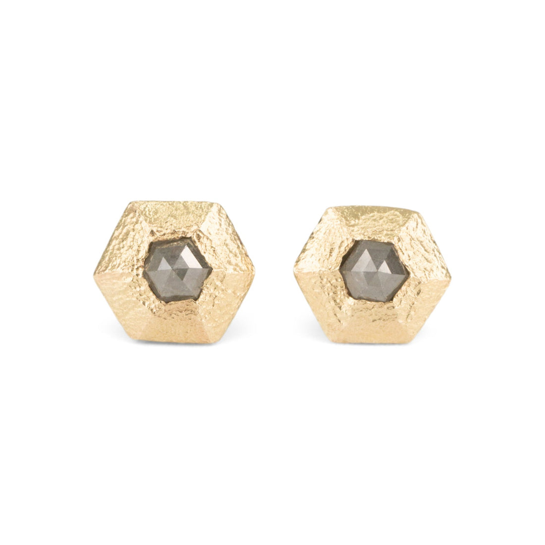 Hexagon Diamond Studs