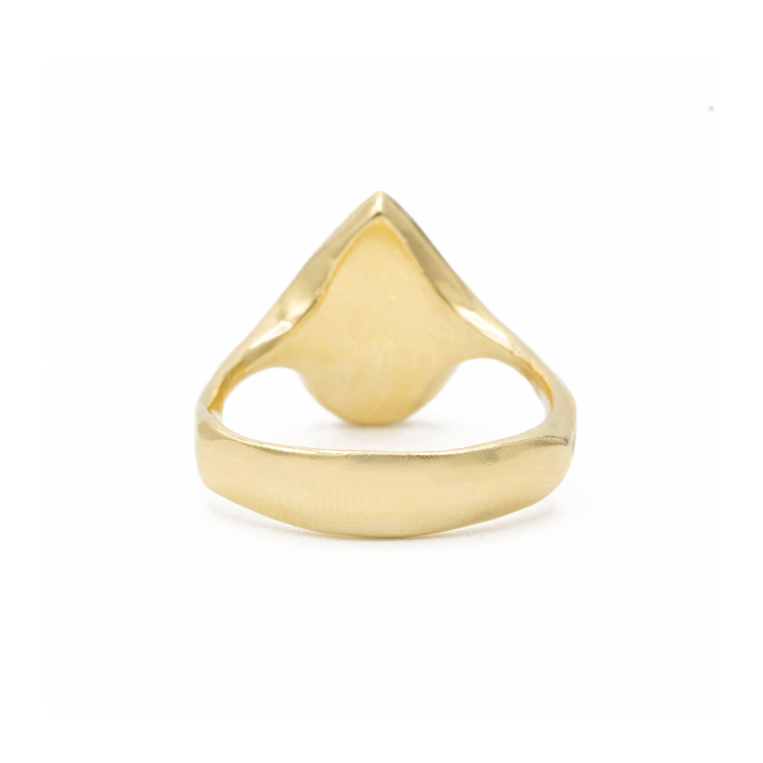 Althea Solitaire with pear shaped salt and pepper black diamond by Erin Cuff Jewelry.