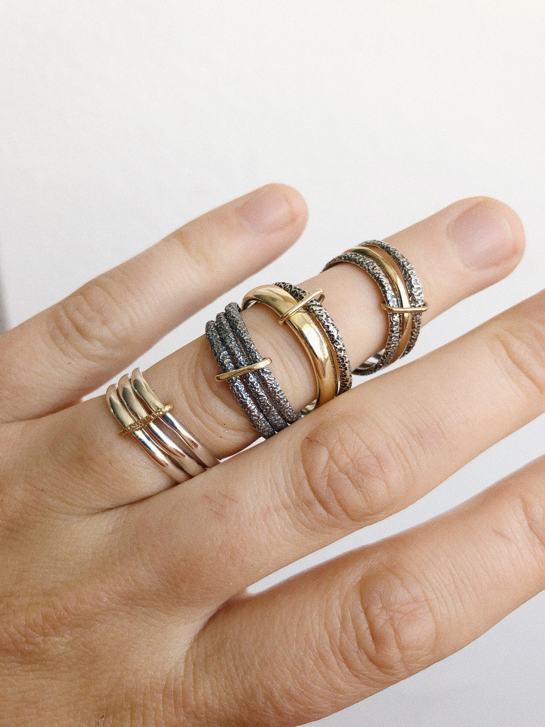 Stapled Stack - Wide - erin cuff jewelry