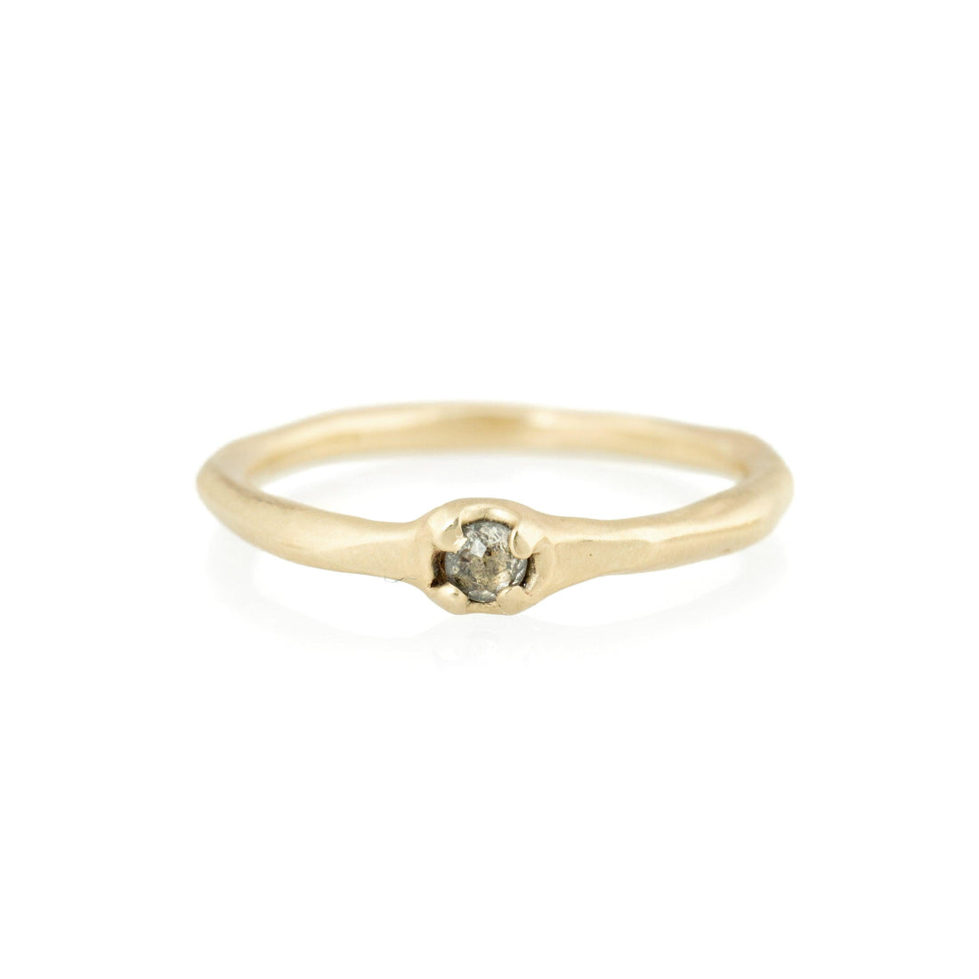 Tiny Prong Ring - Smooth - erin cuff jewelry