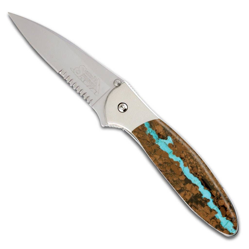 Kershaw Leek Vein Turquoise Knife: Plain
