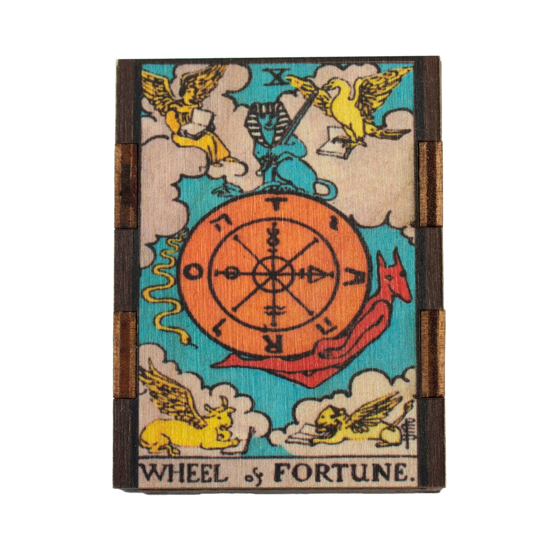 Tarot Wheel of Fortune Wooden Matchbox