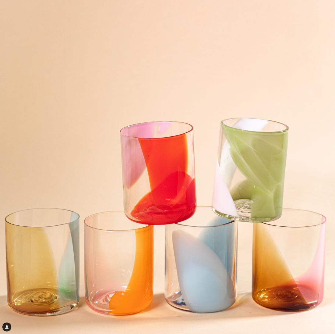 Splash Cup: Classic (Amber + Pink) / 4"