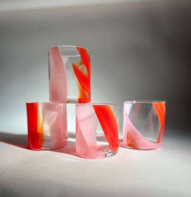 Splash Cup: Classic (Amber + Pink) / 4"