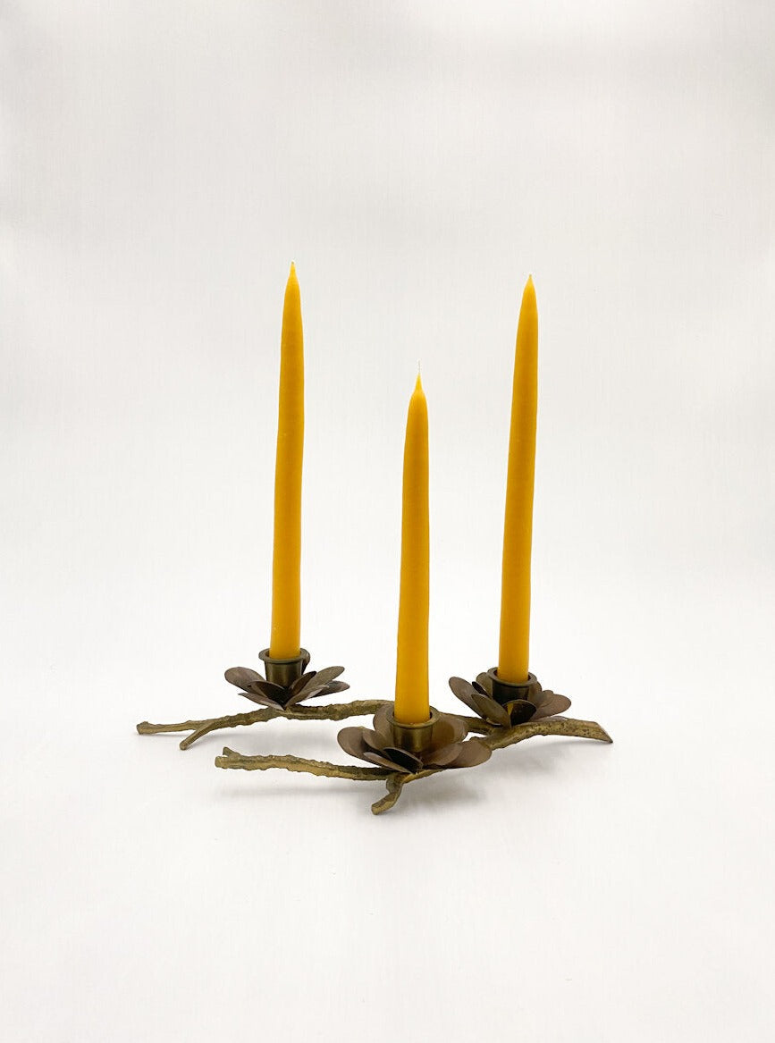 Hand Dipped Tapered Beeswax Candle