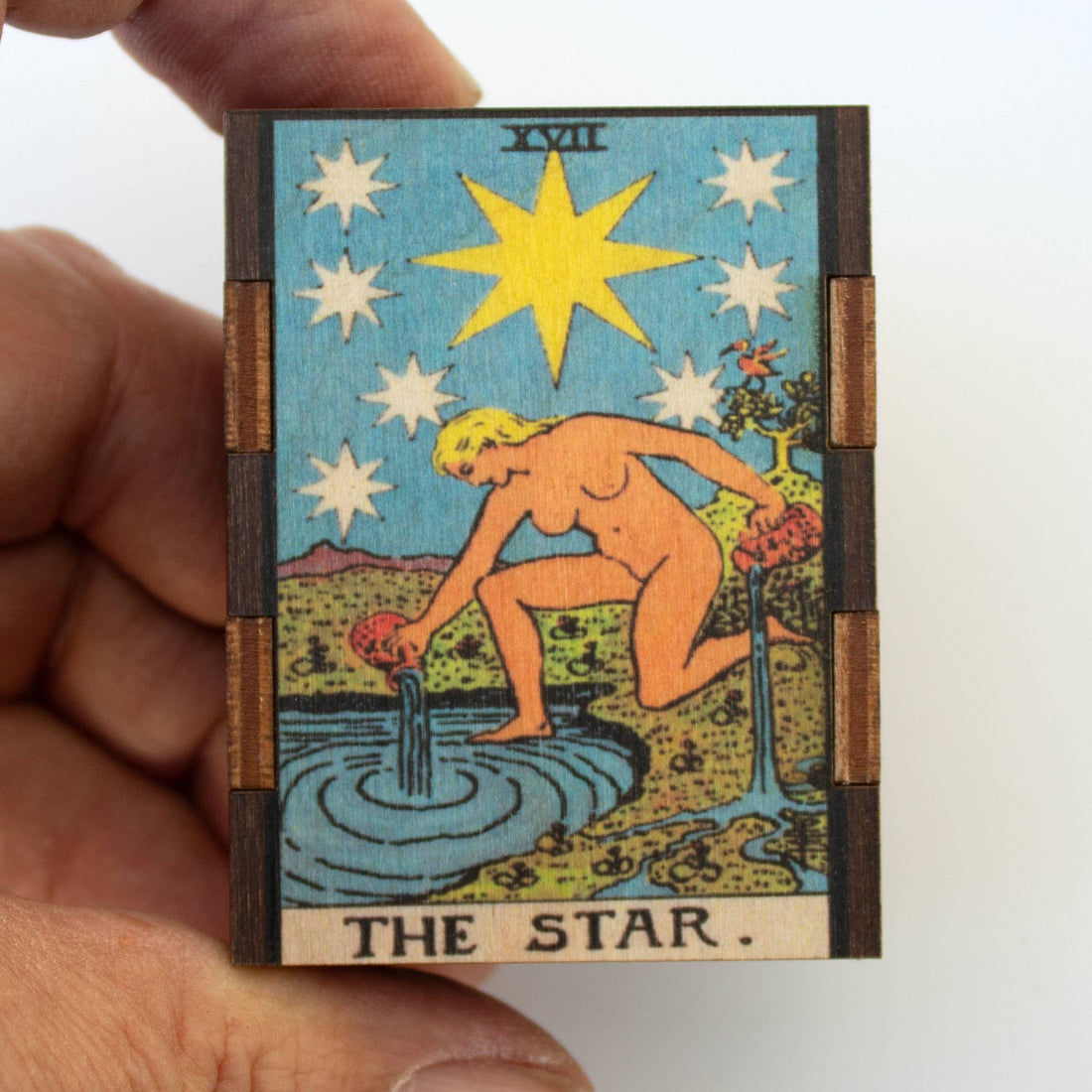 Tarot Star Wooden Matchbox