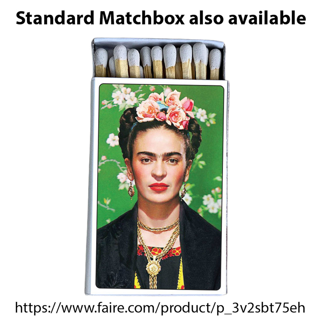 Matches • Frida Kahlo Wooden Matchbox • Home Decor