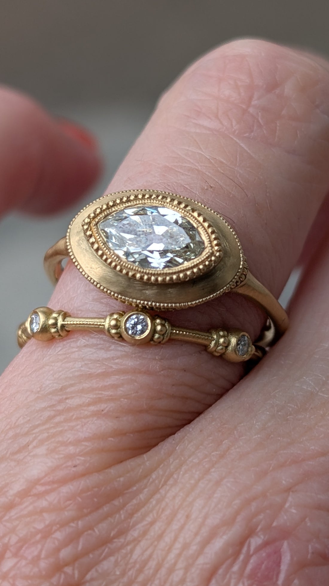 Theia Relic Solitaire - 1.01CT Antique Marquise Diamond