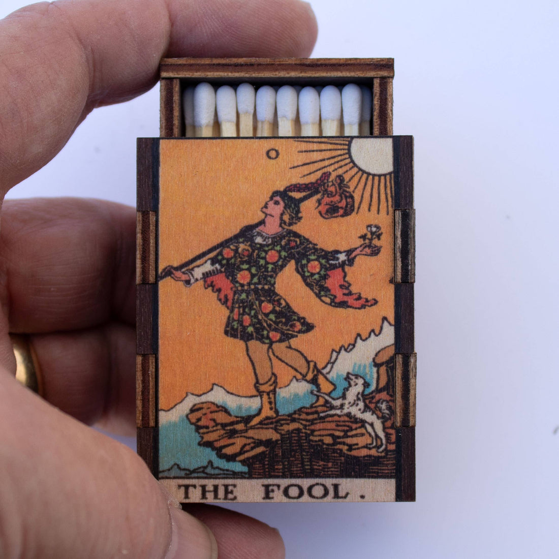 Matches • Tarot Fool Wooden Matchbox • Home Decor Candle Acc