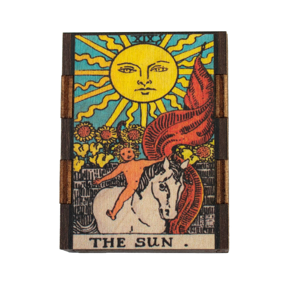 Tarot Sun Wooden Matchbox