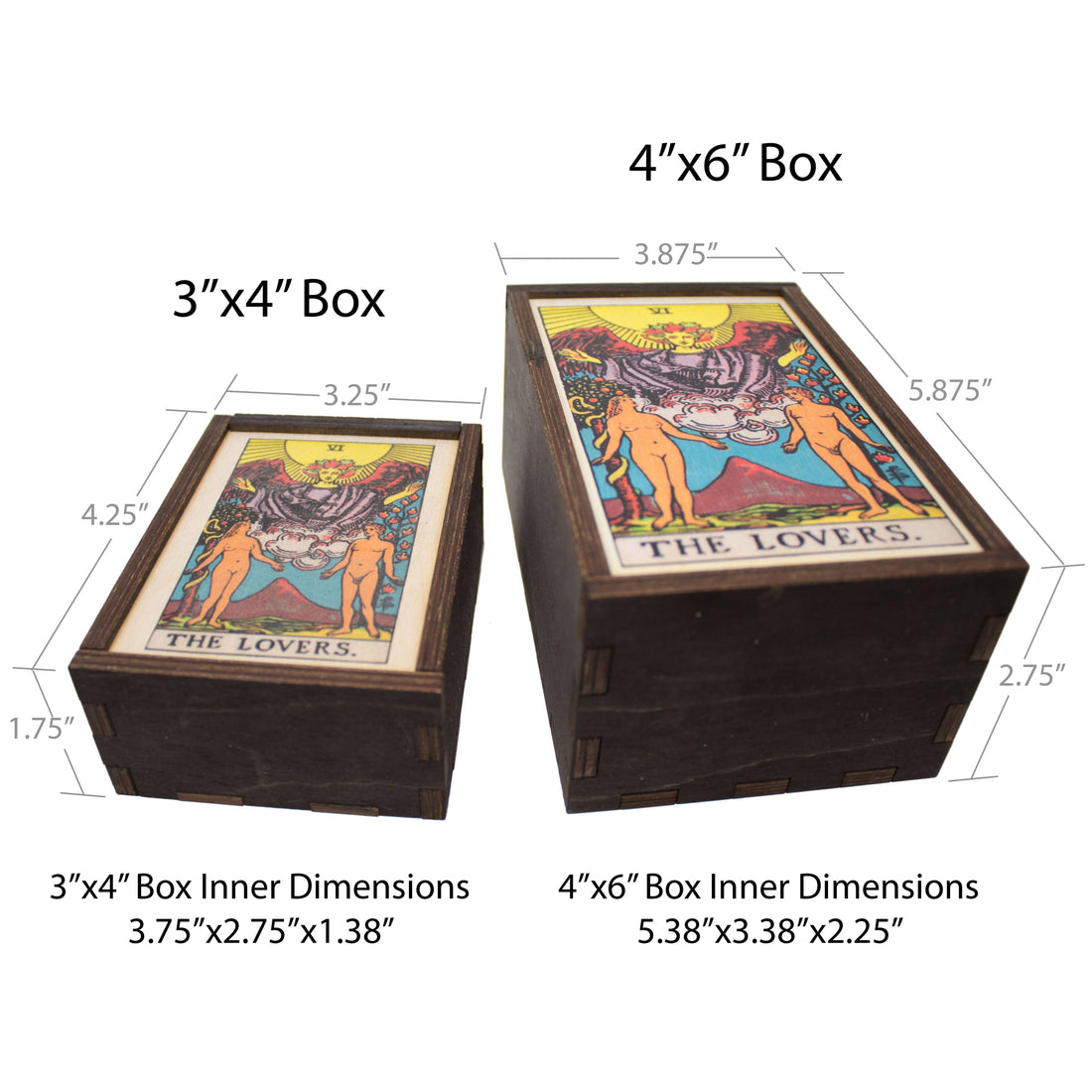 Tarot - 6 - The Lovers Full Color Stash Box: 4"x6"