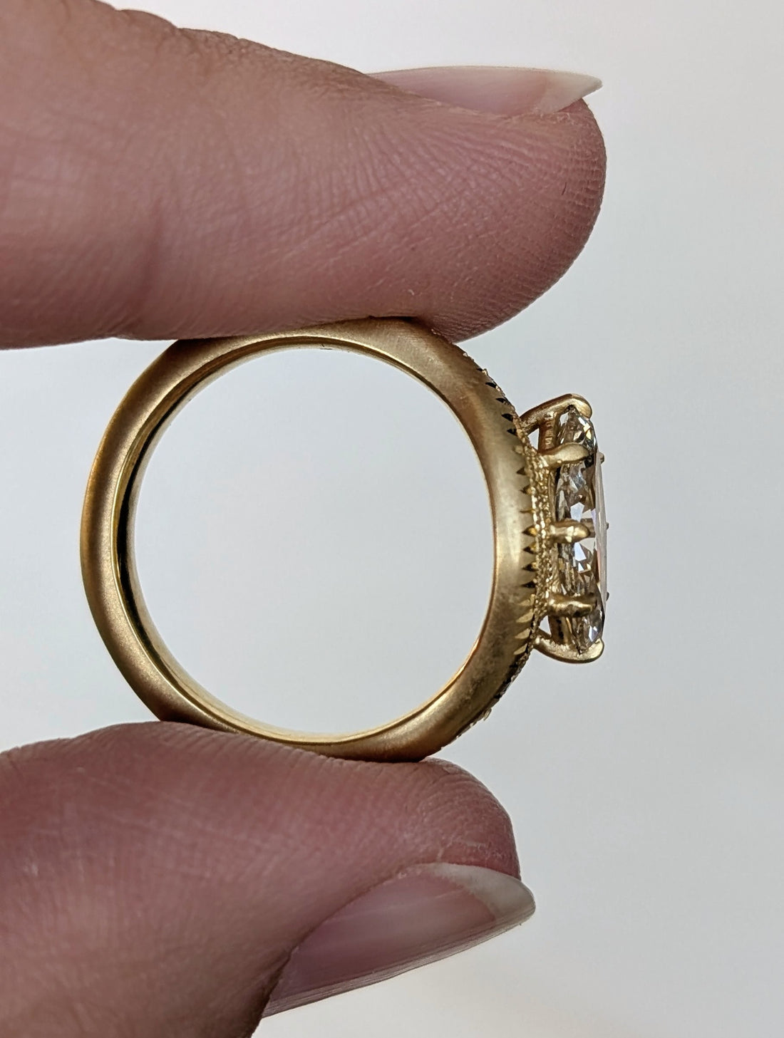 Brigid Marquise Basket Ring - 1.32CT Marquise Diamond