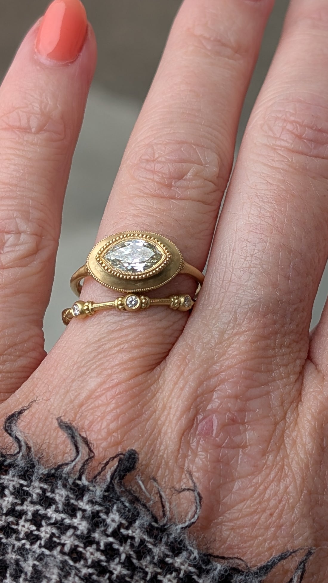 Theia Relic Solitaire - 1.01CT Antique Marquise Diamond