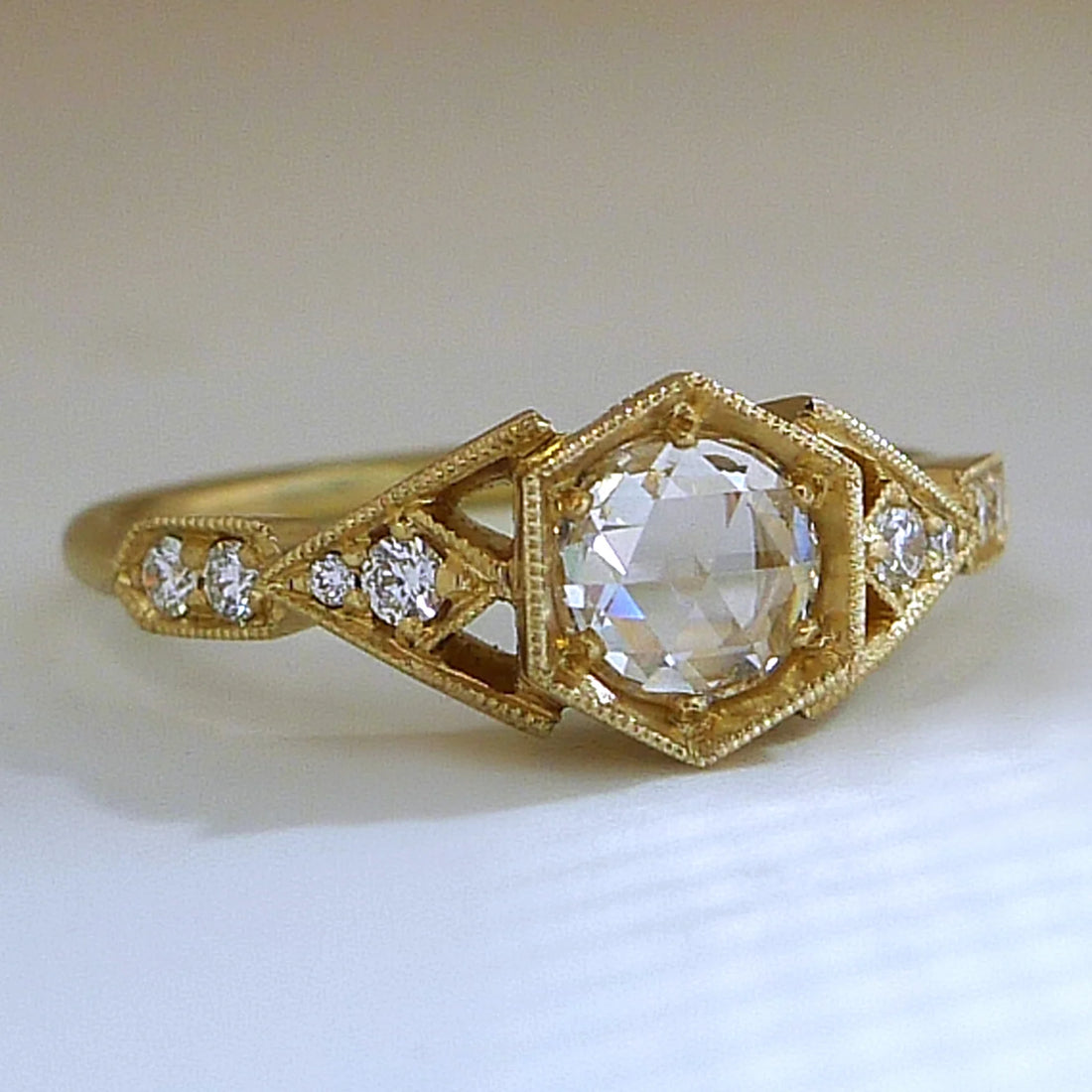 14k Abris Rosecut Diamond Ring
