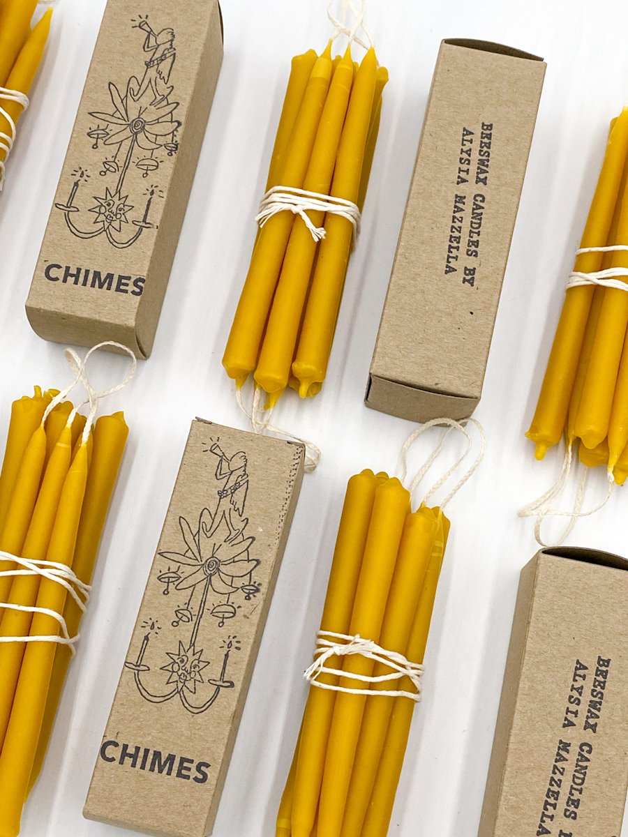 Chimes Tapered Beeswax Candle Set